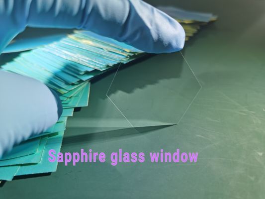 Đa giác 100um Độ dày Sapphire Cửa sổ quang học Chống hóa chất