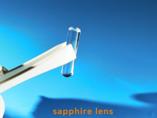 Tất cả bề mặt được đánh bóng bằng kính quang học Sapphire Quang học Windows Crylinder Rod Lens với Plunger Stick