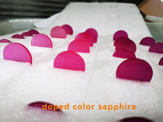 Vật liệu pha lê ruby ​​pha tạp chất Sapphire đầy màu sắc Fe / Ti / Cr