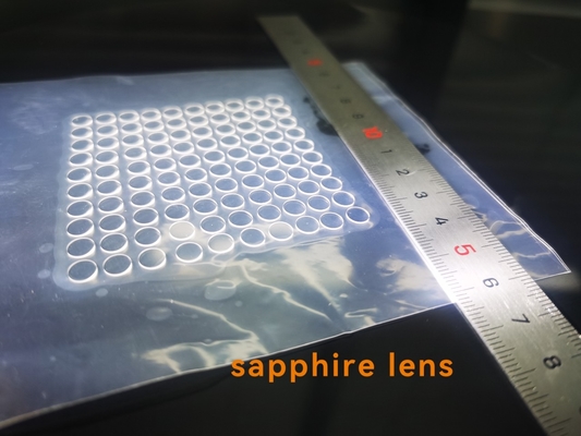 Al2O3 Tùy chỉnh một tinh thể Sapphire Cắt bằng Laser Kính cho Cửa sổ Đường kính 5.5 x 0.5mmt DSP