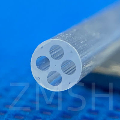Optical Fused Quartz Tube SiO2 Crystal Glass tùy chỉnh minh bạch cả hai đầu mở một đầu đóng