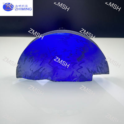 Moissanite đá quý thô màu xanh hoàng gia tổng hợp SiC đơn tinh thể Mohs Độ cứng 9,25 Vật liệu thô cho đồ trang sức