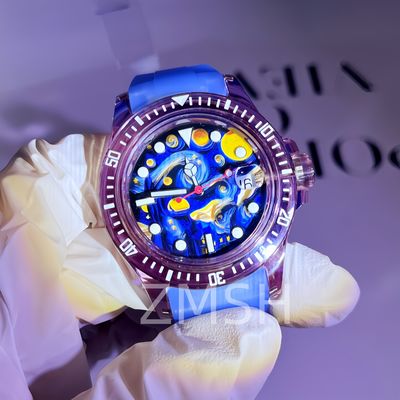 Phòng thí nghiệm phát triển màu xám-Violet Sapphire Watch Case tùy chỉnh sang trọng chống trầy xước
