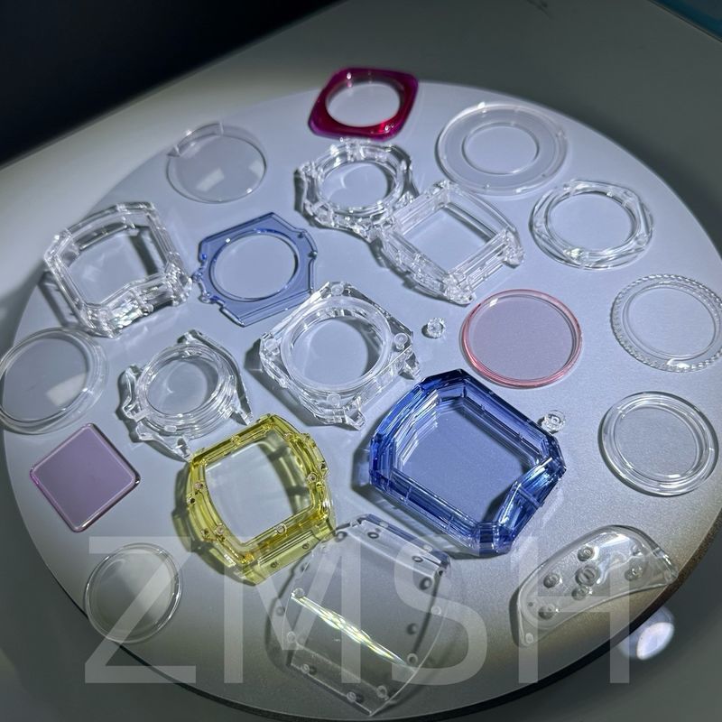 Nông nghiệp nhân tạo màu doped Sapphire AL2O3 Watch Case Transparent Blue Ruby