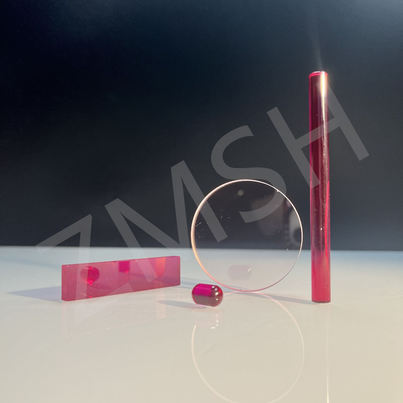 Cr Al2O3 Ruby Rod Sapphire Laser Single Crystal Optical Rod Cấu hình tùy chỉnh kích thước