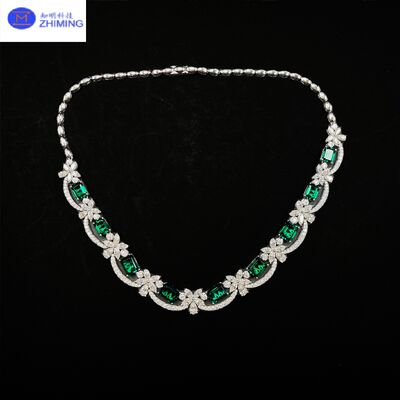 Giá tốt Đá đeo cổ Moissanite màu xanh lá cây trực tuyến