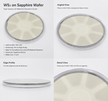 Giá tốt WS2 trên Sapphire Wafer 2D bán dẫn Tungsten Disulfide Film trên Sapphire Substrate trực tuyến