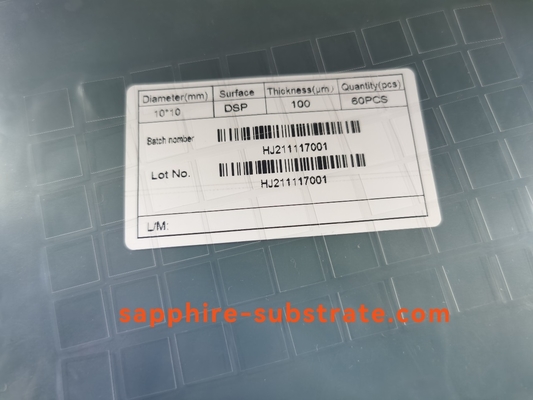 Giá tốt 10 * 10 * 0,1mmt 100um Hai mặt được đánh bóng Led Sapphire Chất nền 2 inch trực tuyến