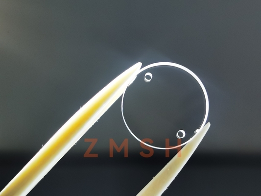 Giá tốt Kích thước tùy chỉnh Cửa sổ quang học Sapphire Độ dày 2mm có lỗ trực tuyến
